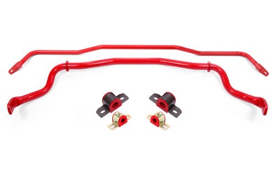 BMR 15-22 S550 Mustang Sway Bar Kit with Bushings Front and Rear Red