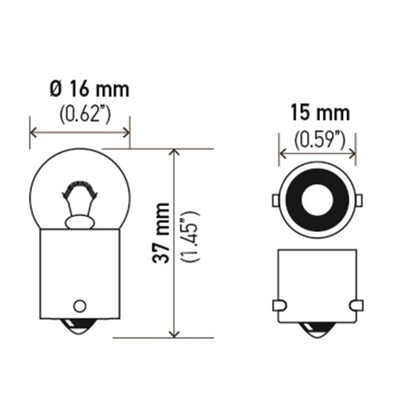 Hella Bulb 57 12V 3W BA9s G4.5