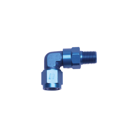 Russell Performance -8 AN 90 Degree Female to Male 1/4in Swivel NPT Fitting