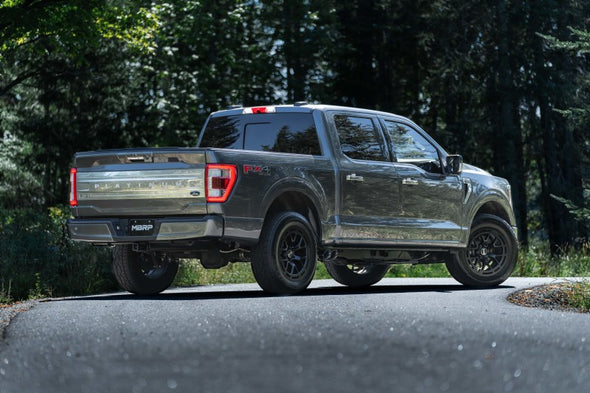MBRP 2021+ Ford F150 Black Coated Dual Pre-Axle (Street Profile) 2.5in OD Tips 3in Cat Back Exhaust