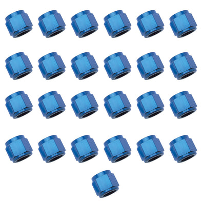 Russell Performance -6 AN Tube Nuts 3/8in dia. (Blue) (25 pcs.)