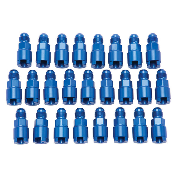 Russell Performance Adapter -6 AN Male to 5/16in Quick Disconnect Screw - Blue (Bulk Pkg 25)