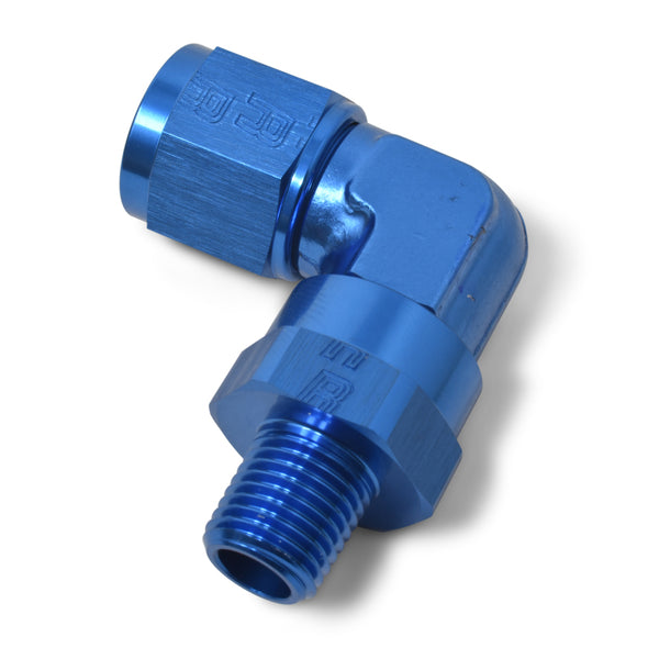Russell Performance -8 AN 90 Degree Female to Male 1/2in Swivel NPT Fitting