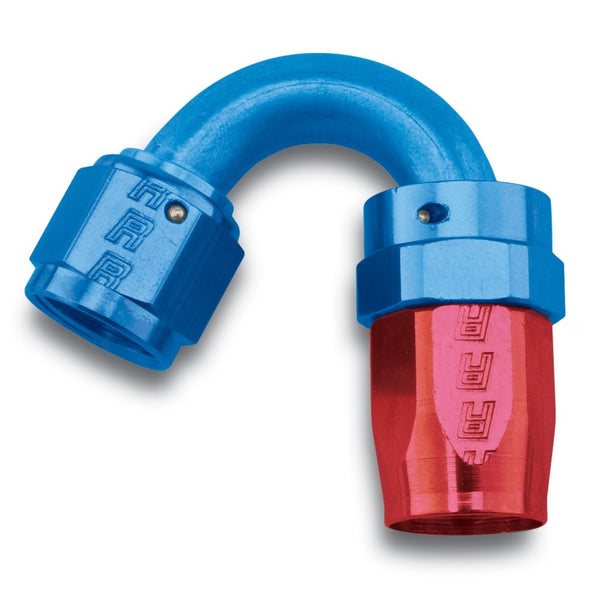 Russell Performance -6 AN Red/Blue 150 Degree Full Flow Swivel Hose End (With 9/16in Radius)