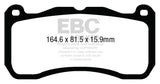 EBC 13-14 Ford Mustang GT500 Bluestuff Front Brake Pads