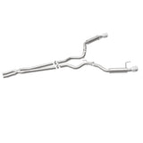 MagnaFlow Cat Back, SS, 2.5in, Competition, Dual Split Polished 4.5in Tips 2015 Ford Mustang V6 3.7L