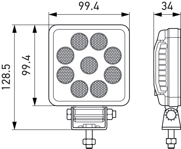 Hella ValueFit LED Work Light PS1000 LED MV CR LT