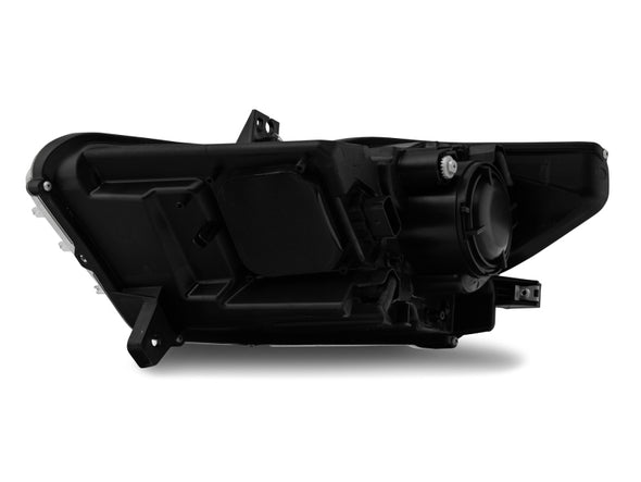 Raxiom 15-17 Ford Mustang Projector Headlights OEM HID Bulbs- Black Housing (Clear Lens)