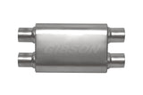 Gibson CFT Superflow Dual/Dual Oval Muffler - 4x9x13in/2.25in Inlet/2.25in Outlet - Stainless