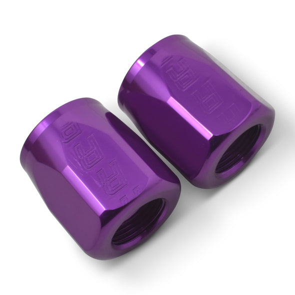 Russell Performance 2-Piece -10 AN Anodized Full Flow Swivel Hose End Sockets (Qty 2) - Purple
