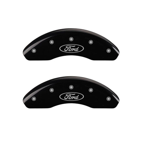MGP Rear set 2 Caliper Covers Engraved Rear GT Black finish silver ch