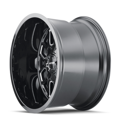 Mayhem 8107 Cogent 20x9 / 5x127 BP / 0mm Offset / 87.1mm Hub Black w/ Milled Spokes Wheel