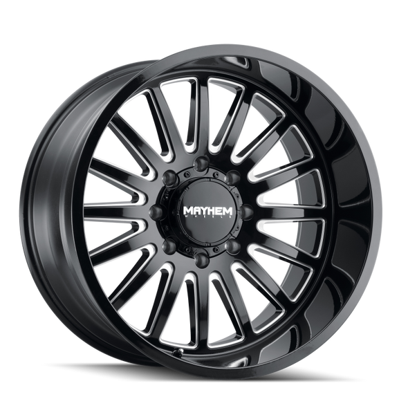 Mayhem 8114 Utopia 20x10 / 5x127 BP / -19mm Offset / 71.5mm Hub Black w/ Milled Spokes Wheel