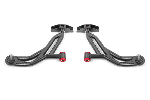 BMR 10-14 Ford Mustang / Shelby GT500 Non-Adj. Lower A-Arms (Poly/Delrin) - Black Hammertone