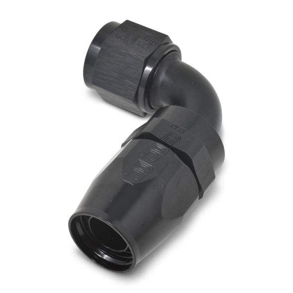 Russell Performance -8 AN Black 90 Degree Full Flow Hose End