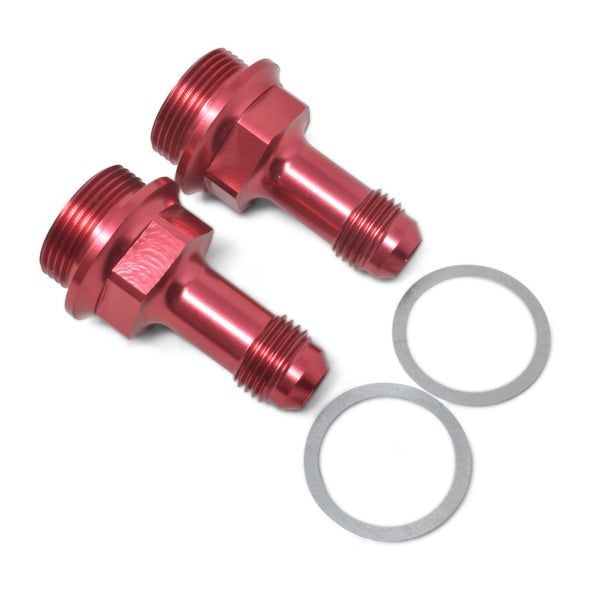 Russell Performance 7/8in -20 x -6 AN Male Flare Extended (2 pcs.) (Red/Blue)