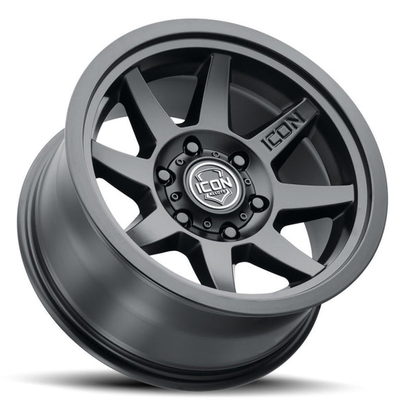 ICON Rebound 17x8.5 6x5.5 0mm Offset 4.75in BS 106.1mm Bore Satin Black Wheel