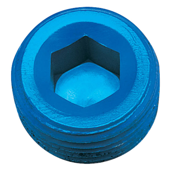 Russell Performance 3/4in Allen Socket Pipe Plug (Blue)