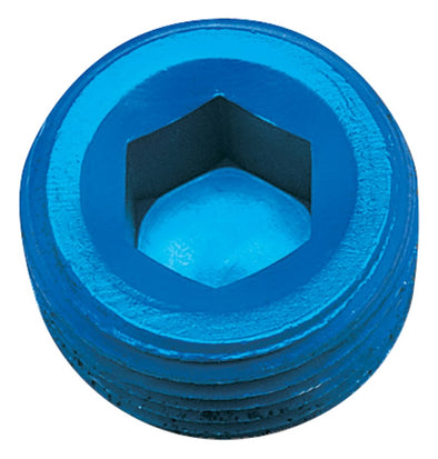 Russell Performance 1/2in Allen Socket Pipe Plug (Blue)