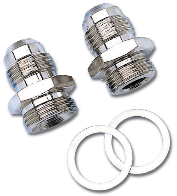 Russell Performance -6 AN Carb Adapter Fittings (2 pcs.) Zinc