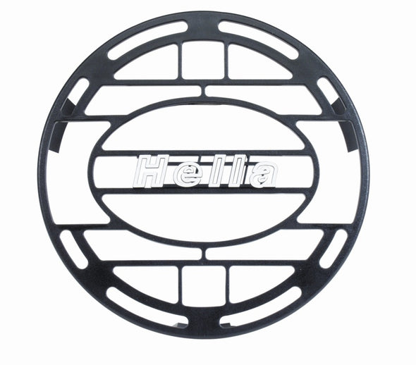 Hella Stone Shield Round Plastic Black Hella Logo Light Cover