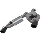2016-2024 Chevrolet Camaro SS  QTP Screamer Axle Back Dual Tip Bumper Black Tips