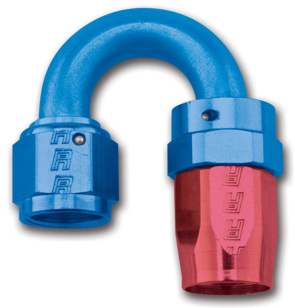 Russell Performance -6 AN Red/Blue 180 Degree Full Flow Swivel Hose End (With 9/16in Radius)