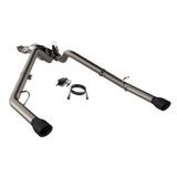 2019-2024 Ram 1500 QTP Screamer Split Rear Exit Cat Back Black Tips