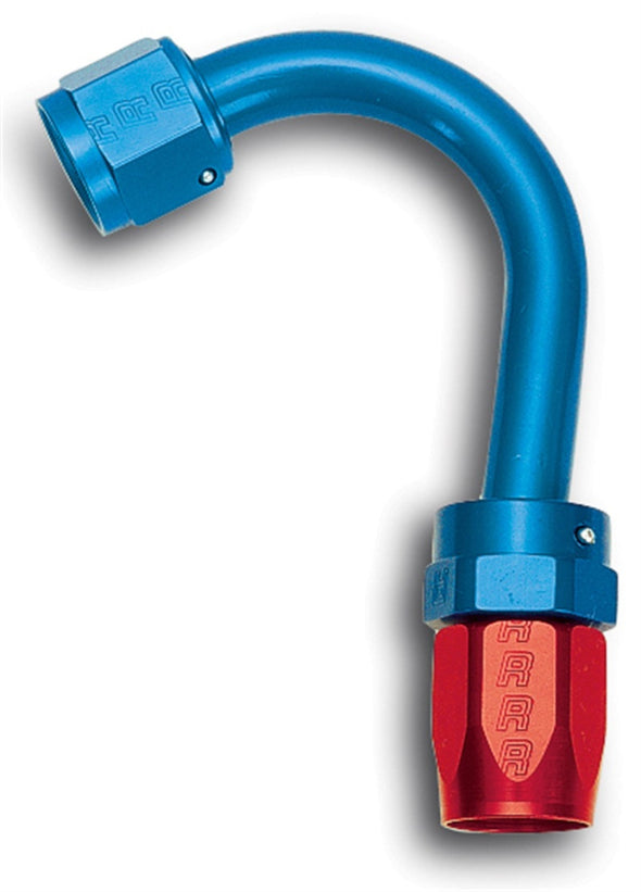 Russell Performance -12 AN Red/Blue 150 Degree Full Flow Swivel Hose End (With 1-1/2in Radius)
