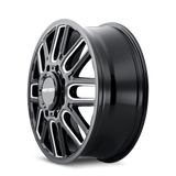 Mayhem 8107D Cogent Dually 20x8.25 / 8x200 BP / 115mm Offset / 142mm Hub Black w/Milled Spokes Wheel