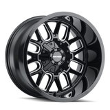 Mayhem 8107 Cogent 20x9 / 5x139.7 BP / 0mm Offset / 110mm Hub Black w/ Milled Spokes Wheel