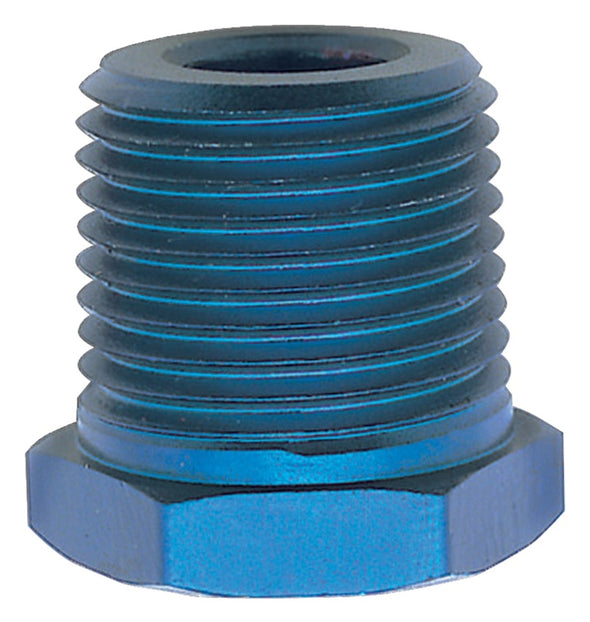 Russell Performance 1in Male to 3/4in Female Pipe Bushing Reducer (Blue)