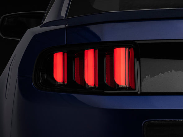 Raxiom 13-14 Ford Mustang Vector V2 Tail Lights- Black Housing (Clear Lens)