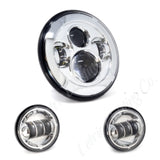 Letric Lighting 7in LED Headlight W/Passing Lamps Chrome