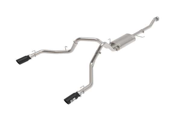 aFe Vulcan 3in 304 SS Cat-Back Exhaust 2021 Ford F-150 V6 2.7L/3.5L (tt)/V8 5.0L w/ Black Tips