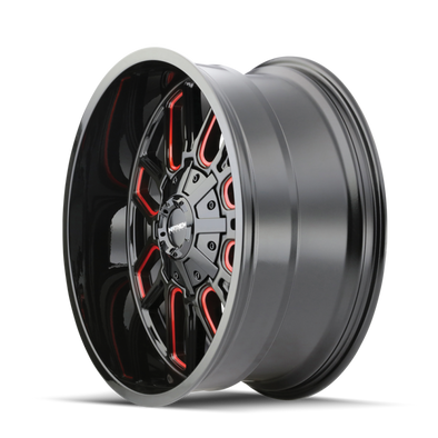 Mayhem 8107 Cogent 20x10 / 6x135 BP / -19mm Offset / 106mm Hub Black w/ Prism Red Wheel