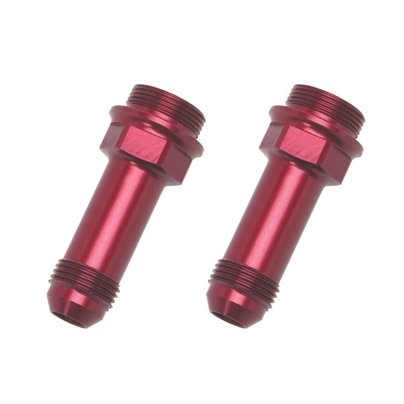 Russell Performance 7/8in -20 x -8 AN Male Flare Extended (2 pcs.) (Red/Blue)