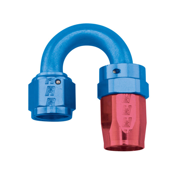 Russell Performance -10 AN Red/Blue 180 Degree Full Flow Swivel Hose End (With 15/16in Radius)