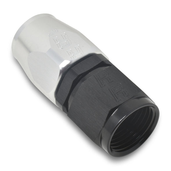 Russell Performance -16 AN Silver/Black Straight Full Flow Hose End