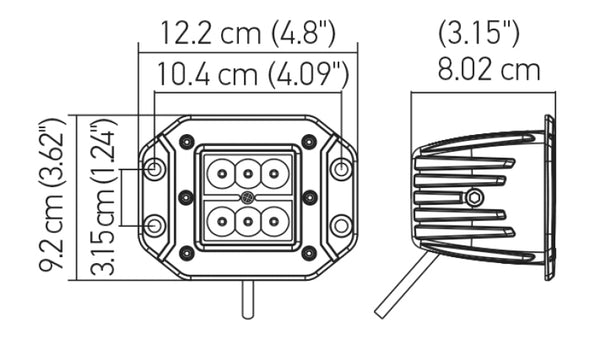 Hella Value Fit Flush Mount 3in 18W Cube Flood Beam LED Light