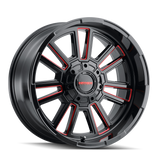 Mayhem 8115 Apollo 20x9 / 8x170 BP / 0mm Offset / 125.2mm Hub Black w/ Prism Red Wheel