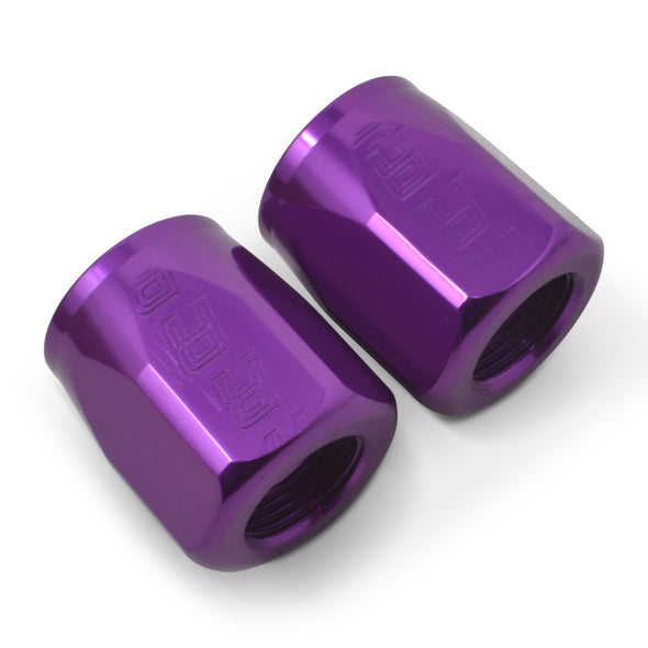 Russell Performance 2-Piece -6 AN Anodized Full Flow Swivel Hose End Sockets (Qty 2) - Purple