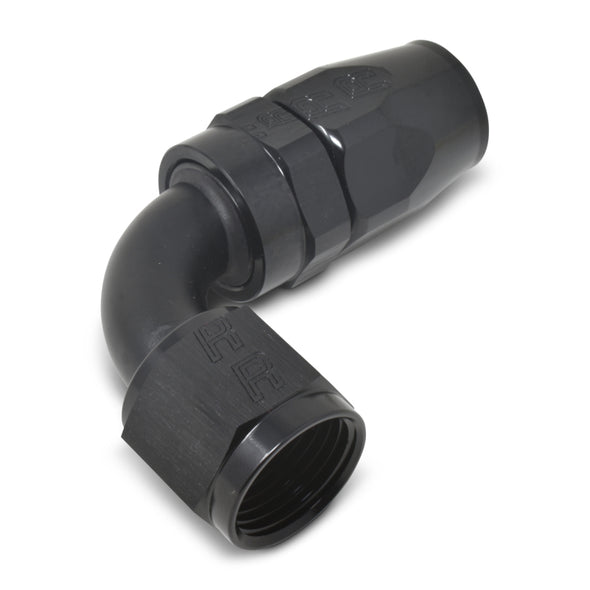 Russell Performance -4 AN Black 90 Degree Full Flow Hose End