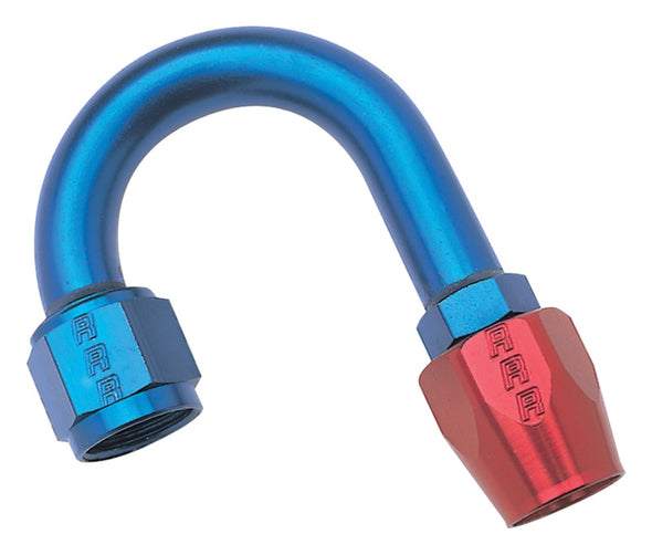 Russell Performance -12 AN Red/Blue 180 Degree Full Flow Hose End (1-1/2in Centerline Radius)