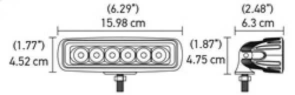 Hella Value Fit Mini 6in LED Light Bar - Spot