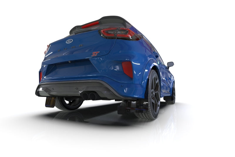 Rally Armor 20-25 Ford Puma ST Black Mud Flap w/Blue Logo
