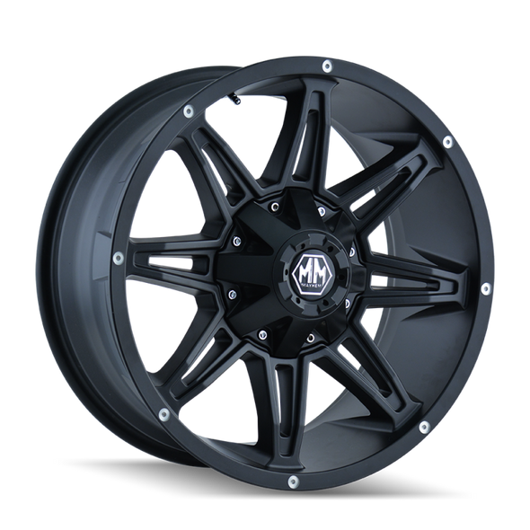 Mayhem 8090 Rampage 17x9 / 6x135 BP / -12mm Offset / 106mm Hub Matte Black Wheel