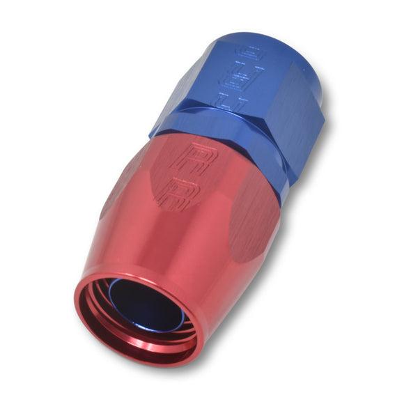 Russell Performance -12 AN Red/Blue Straight Full Flow Hose End