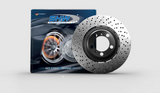 SHW 2022 Audi RS3 2.5L Front Cross-Drilled Lightweight Brake Rotor (4M0615301BJ)