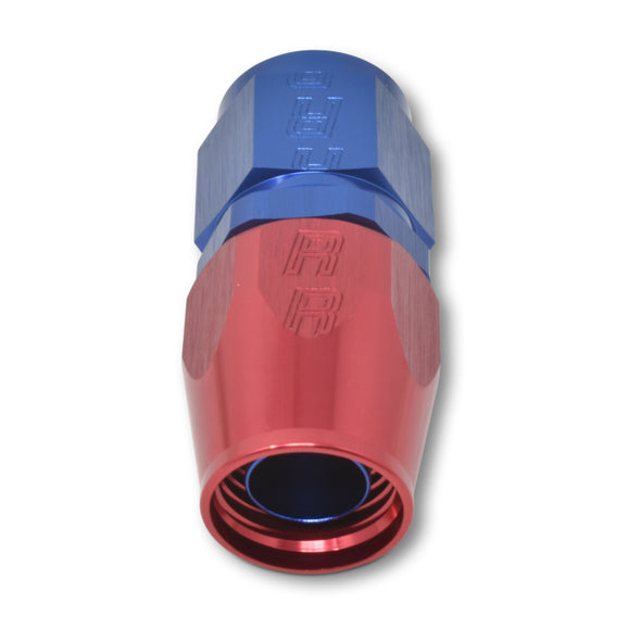 Russell Performance -6 AN Red/Blue Straight Full Flow Hose End